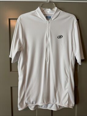 Performance - White Short-Sleeve Zip Front Cycling Jersey